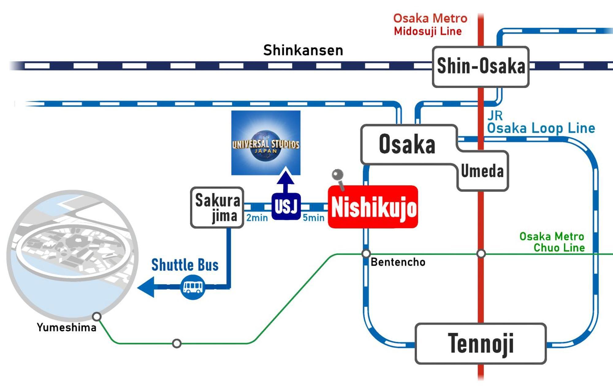 Usj 2 Stops, Umeda&Dotonbori 8Mins, Ninja Style Sv1 Osaka Eksteriør billede
